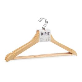 Set 3 Perchas de Madera Natural Kipit 44.5x23x4 cm (24 Unidades) Set 3 Perchas de Madera Natural Kipit 44.5x23x4 cm (24 Unidades)