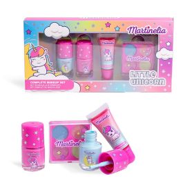 Martinelia 85493 Set Maquillaje Completo Little Unicorn: 2 Esmaltes de Uñas, Brillo de Labios y Paleta Sombras 4 Colores