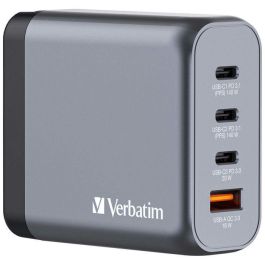 Verbatim Gnc-140 Cargador Pared Gan 140 W Usb-A 3.0 Y 3Xusb-C 3.0