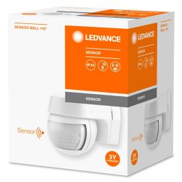 Ledvance LVE-4058075244733 Sensor de Luz y Movimiento para Pared 110°, IP44, Exterior. Ahorro Energético Optimizado.
