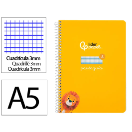 Liderpapel Cuaderno Espiral A5 Pautaguía Tapa Dura 80 Hojas 90gr Cuadro Pautado 3mm Amarillo Precio: 9.9499994. SKU: B14S5E8DYQ