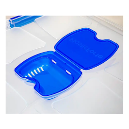 Plasticforte Contenedor de Plástico 55 Litros Transparente con Tapa 590x400x350 mm