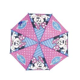 Paraguas Automático Minnie Mouse Lucky Azul Rosa (Ø 84 cm) Paraguas Automático Minnie Mouse Lucky Azul Rosa (Ø 84 cm)