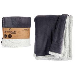 Manta Coral Y Sherpa 130X170Cm Gris Oscuro Giftdecor (6 Unidades) Precio: 103.4999999. SKU: B14LNZFHEW