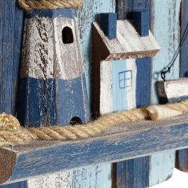 Decoración de Pared DKD Home Decor Faro Mediterráneo Abeto (36.5 x 6.5 x 29.5 cm)