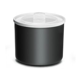 Rommelsbacher IM 12 Heladera Tradicional para Helado, Sorbete y Yogurt, Capacidad 1.5L, Pantalla LCD, Tazón Extraíble, Negro y Acero Inoxidable, Incluye Espátula y Libro de Recetas