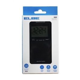 Elbe Radio Digital Portátil RF-94 AM/FM con Gran Display y Auriculares Incluidos