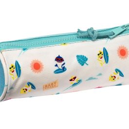 Estuche Escolar Baby Shark Surfing Azul Blanco 20 x 7 x 7 cm