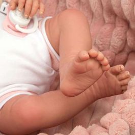 Muñecas Arias Muñeca Reborn Lola 40 cm Cuerpo Blando con Capazo Muñeco con Peso Español
