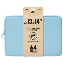 Rivacase 7703 Funda para portátil Suzuka 13.3" (33.8 cm) / 14" (35.6 cm) azul pastel, felpa y poliéster