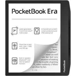 PocketBook Era - Lector de eBooks 7" Pantalla E Ink Carta 1200, 16 GB, Resistente al Agua IPX8, Texto a Voz (Inglés y otros idiomas), Color Plata Precio: 205.50000031. SKU: B1CDKS3VQR