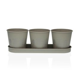 Maceta Versa Gris Triple Metal (11 x 33 cm) Precio: 11.49999972. SKU: S3410539