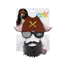 Gafas Piratas Con Pipa Barba Sombrero Corsario Divertidas Disfraz Fiesta Carnaval