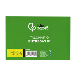 Liderpapel T328 Talonario Entregas 8º Original y 2 Copias Apaisado