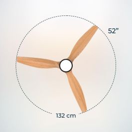 Ventilador de Techo con Luz Cecotec EnergySilence Aero 5230 18 W 40 W Blanco Madera (3000-6500 K)