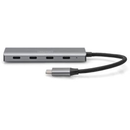 Digitus Hub USB-C 4 Puertos USB 3.1 Type-C Plata 5000 Mbit/s Aluminio