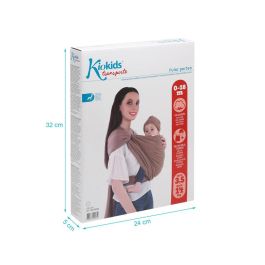 KioKids Fular Porteo Semielástico Ergonómico 100% Algodón Coral para Bebé +0m, Mantiene Posición Natural Ranita, Bolsa y Gorrito