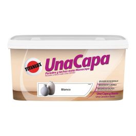 Titan Pintura plástica una capa blanco mate 4 l - Titanlux, alta cubrición, lavable, no gotea, para paredes y techos de interior 069000204