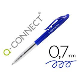 Boligrafo Q-Connect Retractil Con Clip Diseño Fino Tinta Aceite 0,7 mm Color Azul 20 unidades Precio: 7.99000026. SKU: B1C2AVQ284