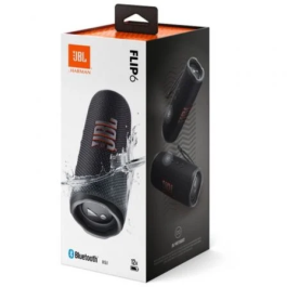 JBL Flip 6 Altavoz Bluetooth Portátil, 30W de Potencia, IP67 Resistente al Agua y Polvo, 12 Horas de Batería, Negro - JBLFLIP6BLK