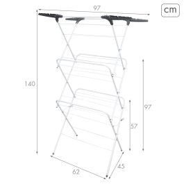 Tendedero Max Home Metal 62 X 140 X 45 CM (2 Unidades)