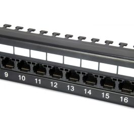 EQUIP Patchpanel 135425 24 Puertos Cat6 19" UTP 1U Keystone Montage Negro