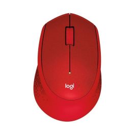 Logitech M330 Silent Plus Ratón Óptico Wireless Silencioso, Compacto y Ergonómico, Color Rojo