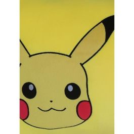 Pokemon POK3700891706711 Cojín Doble Cara Cuadrado Pikachu y Starter Microfibra 60 x 40 cm