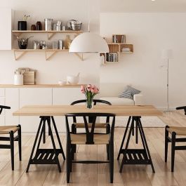 Astigarraga Caballete Architect Pino Macizo Negro 70x45x70cm Cab005.59