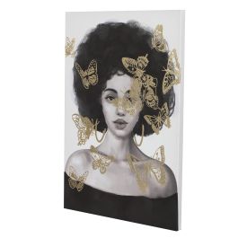 DKD Home Decor Cuadro Moderno Negro Blanco Lienzo Pino 3.7 x 100 x 70 cm (2 Unidades)