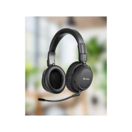 Sandberg Auriculares Inalámbricos ANC FlexMic con Micrófono Flexible Desmontable, Reducción de Ruido Activa, 13h Batería, Cómodos