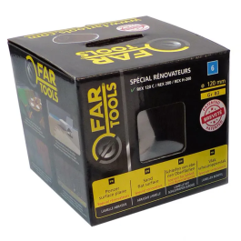 Fartools Cepillo de Aleta para Renovador Ø 120 mm Diámetro 20 mm para Lijado de Superficies Planas