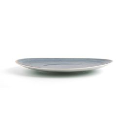 Ariane Plato Combinado Porcelana Terra Azul 30x27 cm, Juego de 6 Unidades, Apto Lavavajillas y Microondas, Apilable y Reforzado