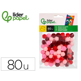 Liderpapel Pompones Manualidades Tonalidades Rojas 1.5 cm Bolsa 80 Unidades Precio: 1.49999949. SKU: B1JSFSRTPM