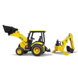Bruder Excavadora Vehiculo con Pala Frontal y Brazo Trasero Desmontable 41x12x17 cm