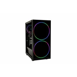 Coolbox GA250 VISION Caja Ordenador Gaming ATX con Ventiladores ARGB, Refrigeración Líquida, Cristal Templado - Negro