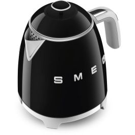 Smeg KLF05BLEU Mini Hervidor de Agua Negro, 0,8 L, 1400 W, Acero Inoxidable