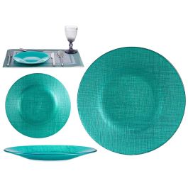 Plato Vidrio 21Cm Turquesa Vivalto (24 Unidades) Plato Vidrio 21Cm Turquesa Vivalto (24 Unidades)