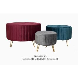 DKD Home Decor Reposapies Multicolor 80x80x45 cm Set de 3 Precio: 129.49999953. SKU: B183JHFLWY