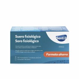 Senti2 Suero Fisiológico 60 x 5 ml Monodosis Estéril Sin Conservantes para Higiene Ocular, Nasal, Auditiva y Lavado de Heridas Bebés y Adultos Precio: 8.49999953. SKU: S05106031