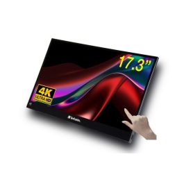 Verbatim 17.3" IPS touch, 3840 x 2160, 16:9, 1200:1, 400 cd/m2, 6 ms, 178°/ 178°, USB-C, HDMI, USB-A, 3.5 mm, 1640 g Precio: 751.69000005. SKU: B128PX7A4Q