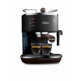 De'Longhi ECOV 310.BK Máquina de Café Espresso Icona Vintage 15 Bares, 1.4L, Vaporizador Ajustable, Caldera Acero Inoxidable, Negro Marrón De'Longhi ECOV 310.BK Máquina de Café Espresso Icona Vintage 15 Bares, 1.4L, Vaporizador Ajustable, Caldera Acero Inoxidable, Negro Marrón