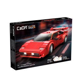 DEQUBE C51085W Lambo Countach 1:20 328 Pcs, coche de carreras clásico teledirigido y App para móvil, +6 años