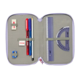 Safta Plumier Escolar Triple Cremallera 37 Piezas Bouquet 195x125x55 mm