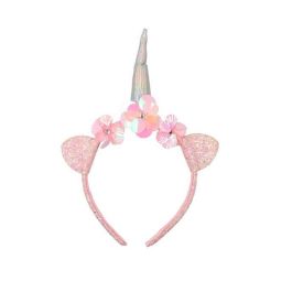 Diadema con orejitas y cuerno de unicornio Precio: 5.50000055. SKU: B1HLQLM4CE