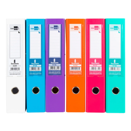Liderpapel Archivador de palanca Folio Documenta forrado PVC con rado lomo 75 mm colores surtidos trending