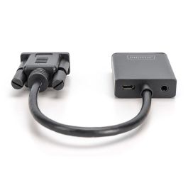Digitus Convertidor VGA a HDMI Full HD 1080p Negro