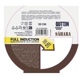 Quttin Sartén de Aluminio Forjado 30 cm con Mango Soft Full Saha, 3.0 mm de Espesor (4 Unidades) Quttin Sartén de Aluminio Forjado 30 cm con Mango Soft Full Saha, 3.0 mm de Espesor (4 Unidades)