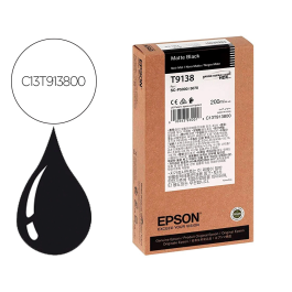 EPSON T9138 Matte Black Ink Cartridge (200ml) para SC-P5000 Precio: 101.50000058. SKU: B1BM4CTZVR