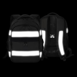 DICOTA Mochila BACKPACK REFLECTIVE 25 para Portátil 15.6" Negra Impermeable con Elementos Reflectantes para Ciudad